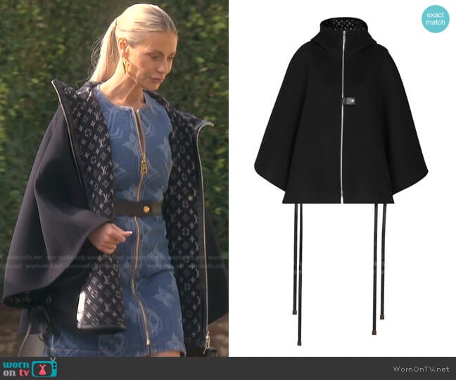 Louis Vuitton Hooded Cape worn by Dorit Kemsley on The Real Housewives of Beverly Hills