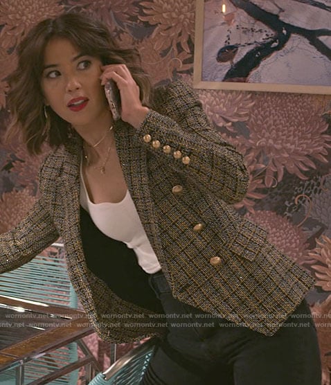 Louise’s tweed blazer on Maggie