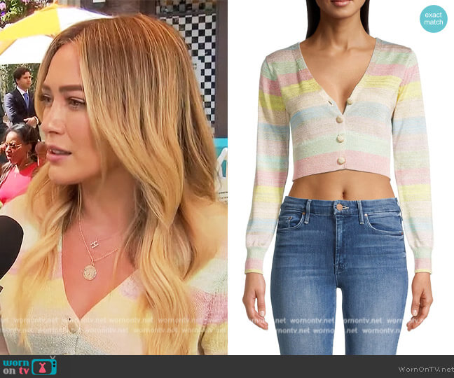 Love Shack Fancy Asteria cropped knit cardigan