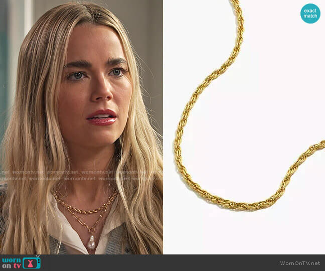 Madewell French Rope Chain Necklace worn by Maggie (Rebecca Rittenhouse) on Maggie