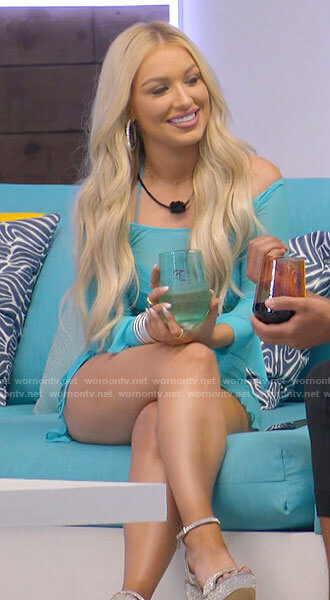 Mady’s blue mesh dress on Love Island USA