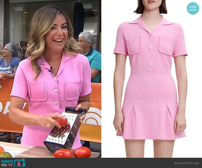 Maje Radene Braid-Trim Minidress worn by Dina Deleasa-Gonsar on Today