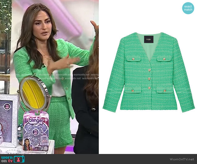 Maje Vivete Tailored Tweed Jacket