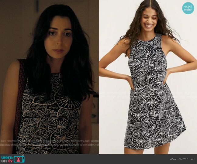 Mango Embroidered cotton dress worn by Emma (Cristin Milioti) on The Resort