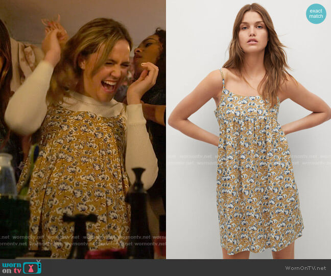 Mango Printed Cotton Dress worn by Imogen Adams (Bailee Madison) on Pretty Little Liars Original Sin