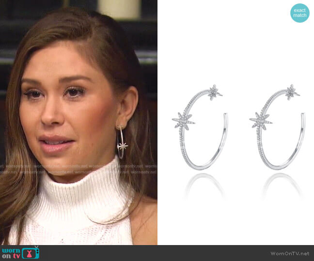 Natalie Mills Kinsley Silver Hoops worn by Gabriela Windey on The Bachelorette