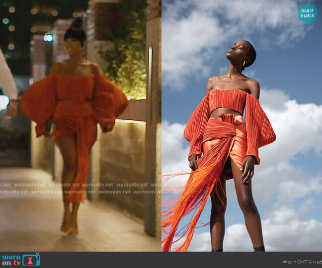 Ndigo Studio Ada Top worn by Lesa Milan (Lesa Milan) on The Real Housewives of Dubai