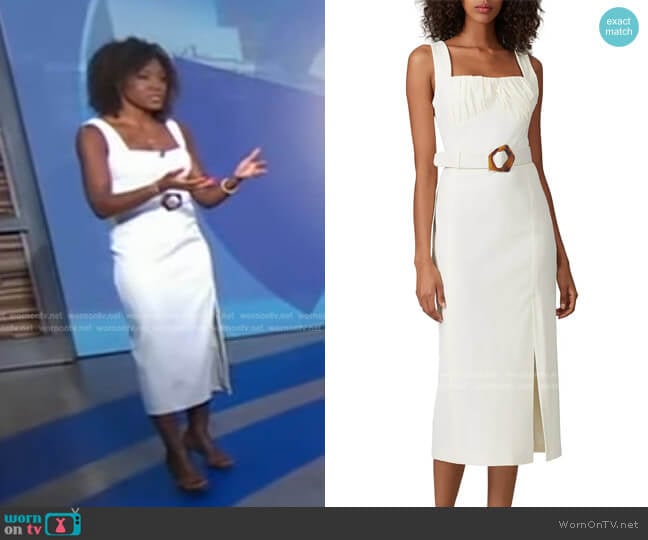 Nicholas Gathered Sheath worn by Janai Norman on Good Morning America