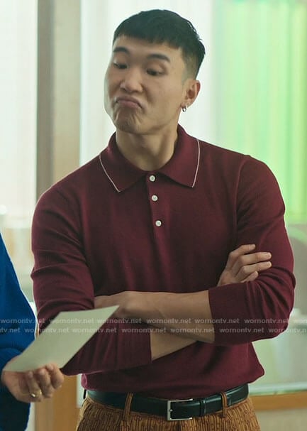 Nicholas’s red polo sweater on Loot