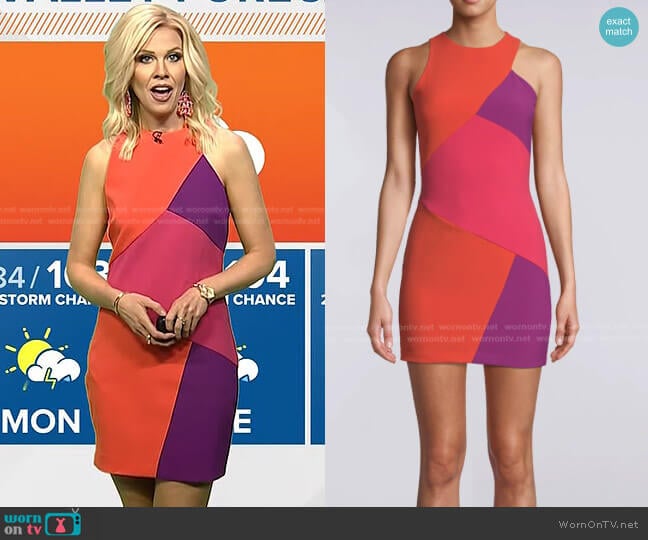 Nicole Miller Color Block Sleeveless Mini Dress worn by Krystle Henderson on Today