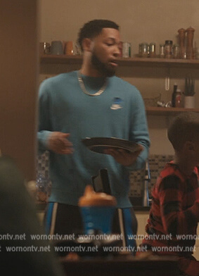 Emmett’s blue Nike sweatshirt on The Chi