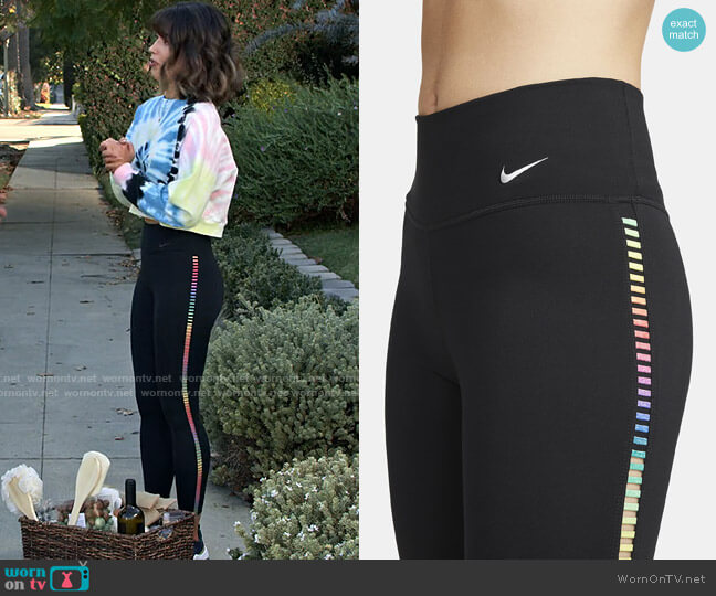 Nike One Rainbow Ladder Leggings worn by Louise (Nichole Sakura) on Maggie