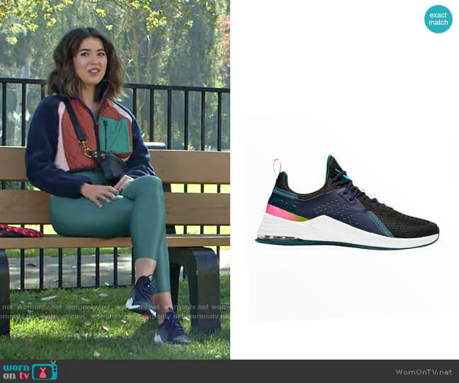 Nike Air Max Rainbow Sunset Sneakers worn by Louise (Nichole Sakura) on Maggie