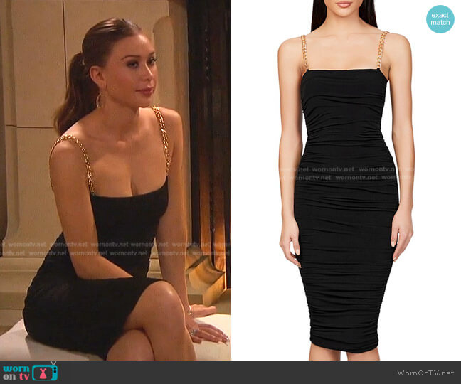 Nookie Allegra Chain Strap Sheath Dress worn by Gabriela Windey on The Bachelorette