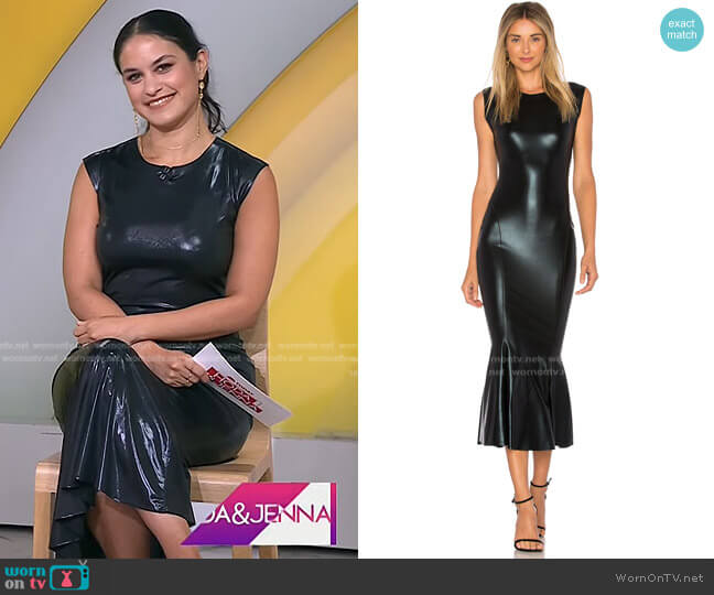 Norma Kamali Sleeveless Midi Dress worn by Donna Farizan on Today