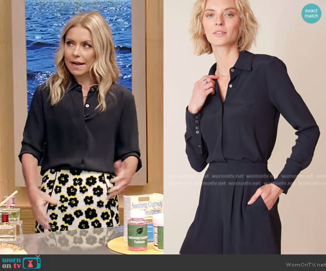 Numi The Simone Button-up Blouse worn by Kelly Ripa on Live with Kelly and Mark