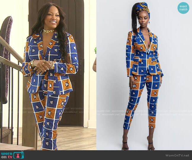 Ofuure Print Blazer worn by Garcelle Beauvais on The Real Housewives of Beverly Hills
