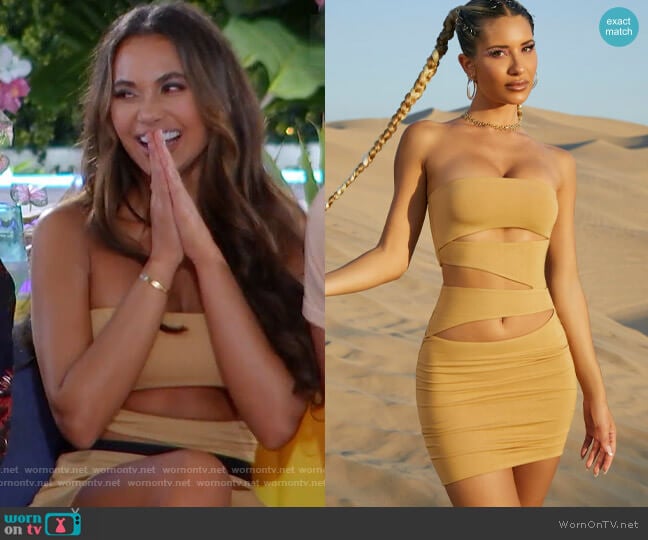 Oh Polly Martinez Dress worn by Courtney Boerner on Love Island USA