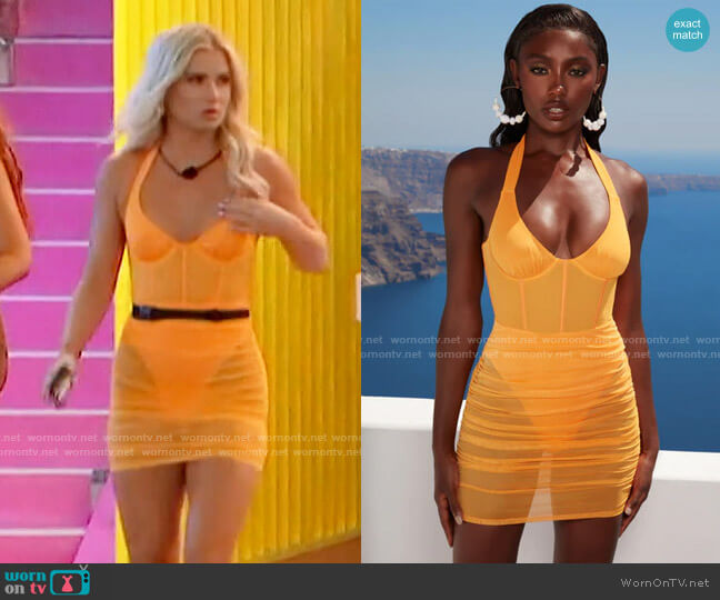 Oh Polly Sunshine Soiree Dress worn by Deb Chubb on Love Island USA
