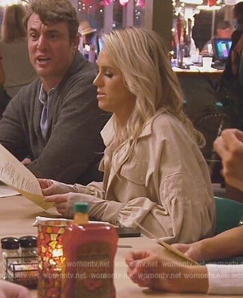 Olivia’s corduroy cropped jacket on Southern Charm