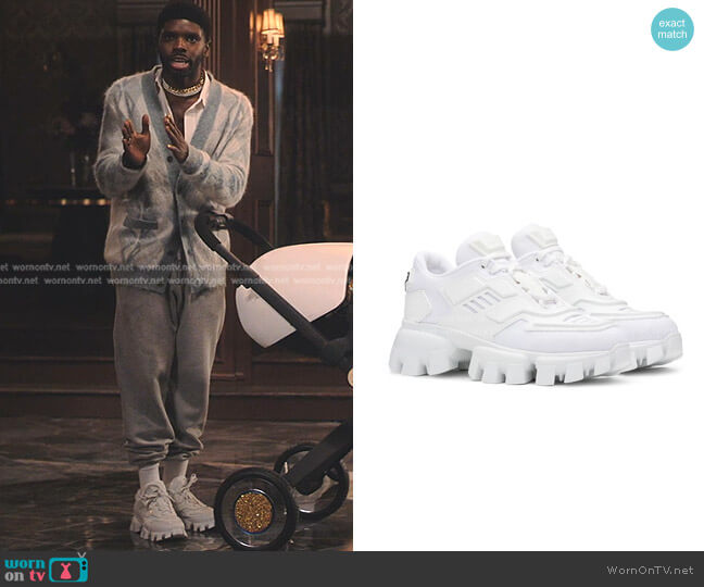 Prada Cloudbust Thunder Lug-Sole Trainer Sneakers worn by Tom Swift (Tian Richards) on Tom Swift