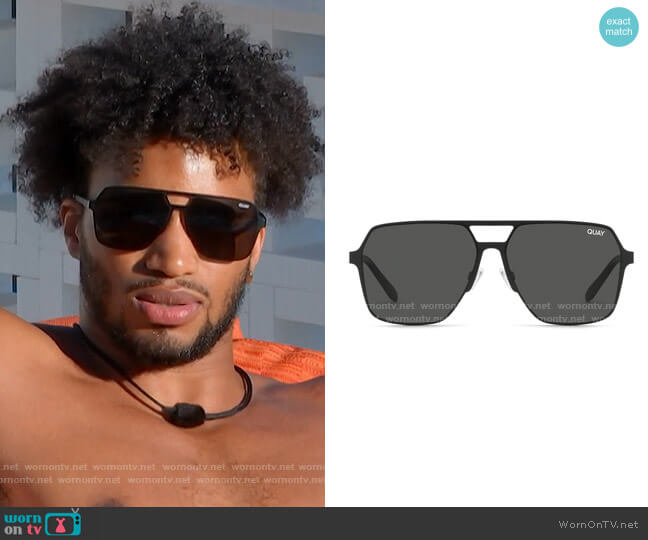 Quay Backstage Pass Sunglasses worn by Chazz Bryant on Love Island USA