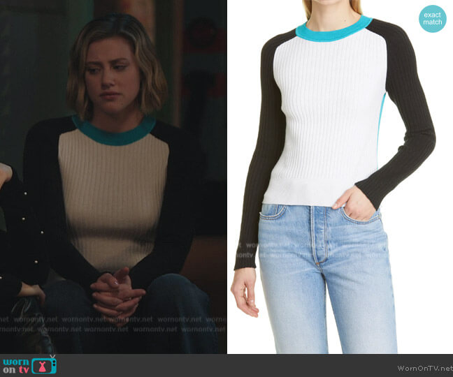 Rag and Bone Navaya Cotton & Cashmere Long Sleeve Sweater worn by Betty Cooper (Lili Reinhart) on Riverdale