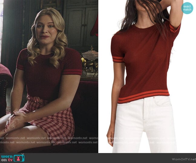 Rag and Bone Ribbed Sweater worn by Polly Cooper (Tiera Skovbye) on Riverdale
