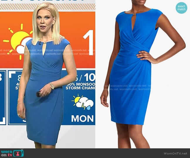 Ralph Lauren Elkana Dress in Portuguese Blue worn by Krystle Henderson on Today