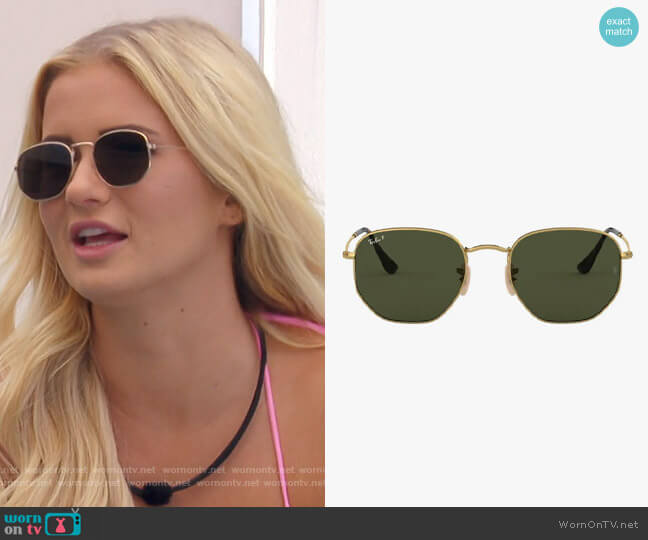 Ray Ban Geometric Sunglasses worn by Deb Chubb on Love Island USA