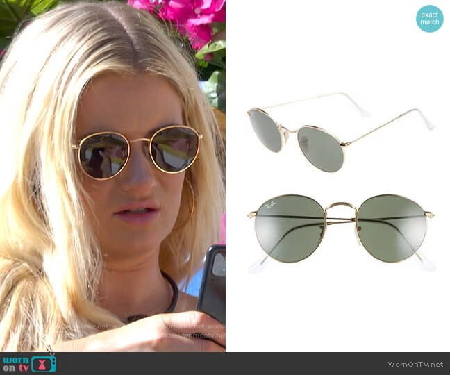 Ray Ban Round Metal Sunglasses worn by Deb Chubb on Love Island USA