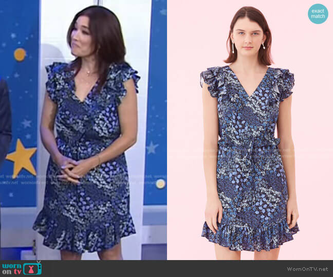 Rebecca Taylor Ava Floral V-Neck Dress