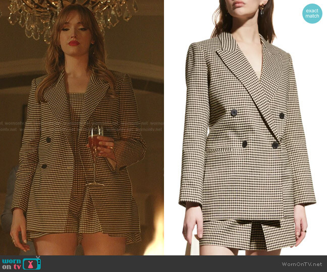 Rebecca Taylor Check Blazer Jack worn by Kirby Anders (Maddison Brown) on Dynasty