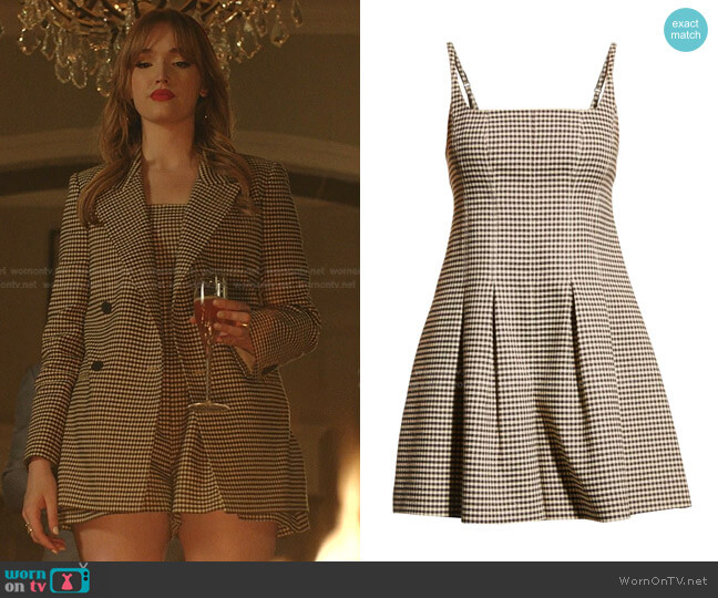 Rebecca Taylor Check Romper worn by Kirby Anders (Maddison Brown) on Dynasty