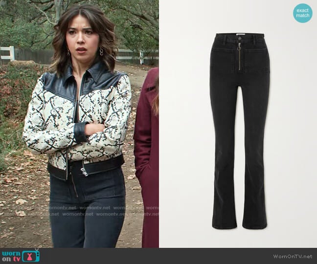 Reformation Peyton Jeans worn by Louise (Nichole Sakura) on Maggie