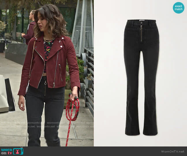 Reformation Peyton Jeans worn by Louise (Nichole Sakura) on Maggie