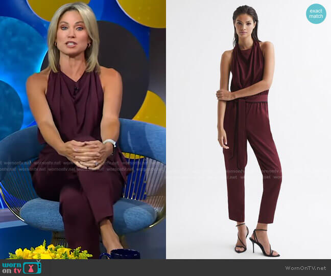 Reiss Frida Jumpsuit worn by Amy Robach on Good Morning America