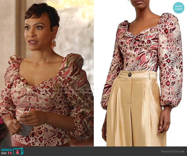 River Island Metallic Jacquard Crop Top