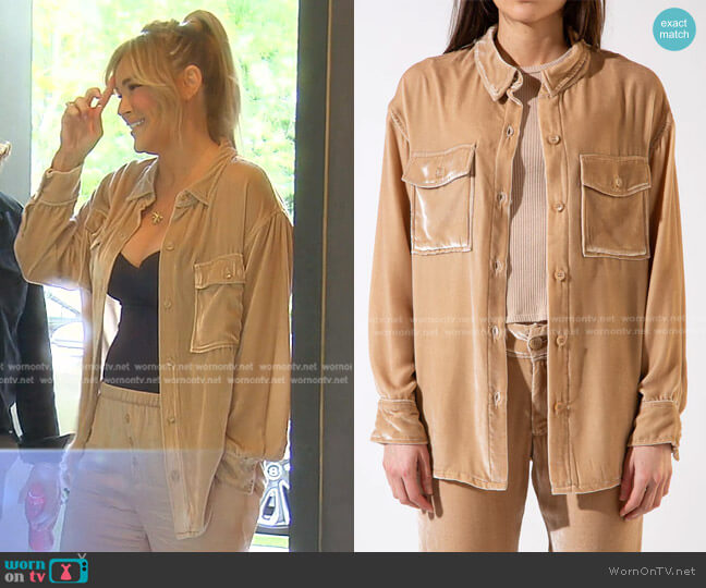 Sblyn Aitana Velvet Relaxed Fit Jacket worn by Diana Jenkins on The Real Housewives of Beverly Hills