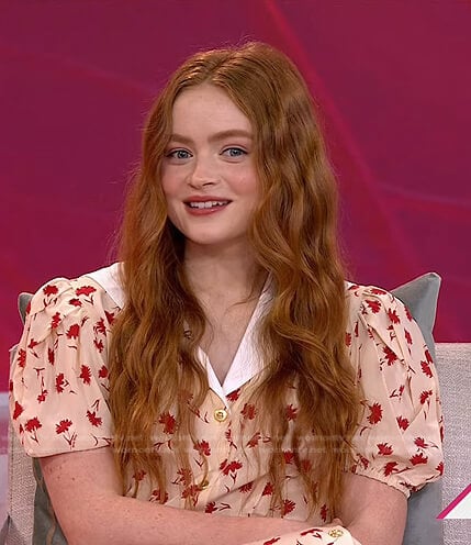 Sadie Sink’s floral puff sleeve dress on Today