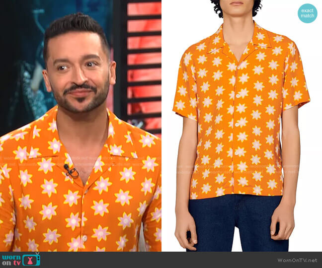 Sandro Cold Flower Regular Fit Shirt
