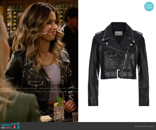 Sandro Vegas Jacket worn by Louise (Nichole Sakura) on Maggie