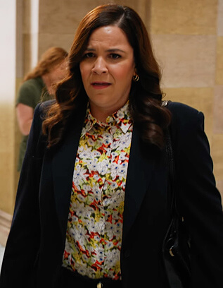 Sara’s floral print blouse on All Rise