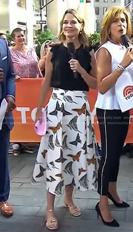 Savannah’s butterfly print skirt on Today