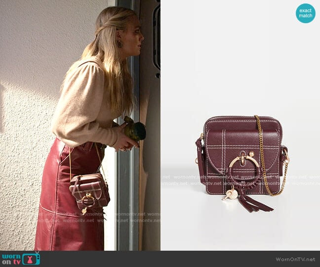 See by Chloe Joan Mini Crossbody Bag in Obscure Purple worn by Maggie (Rebecca Rittenhouse) on Maggie