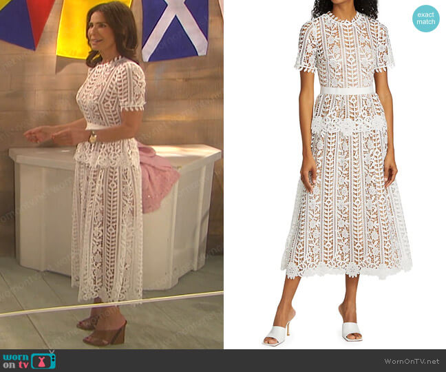 Self-Portrait Lace Midi-Dress worn by Hope Williams (Kristian Alfonso) on Days of our Lives