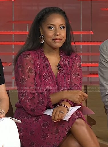 Sheinelle’s pink floral print dress on Today