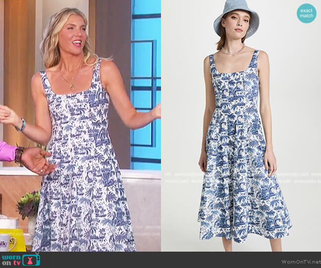Staud Wells Dress worn by Amanda Kloots on The Talk