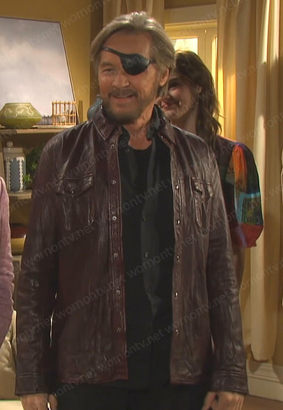 Steve’s burgundy leather jacket on Days of our Lives