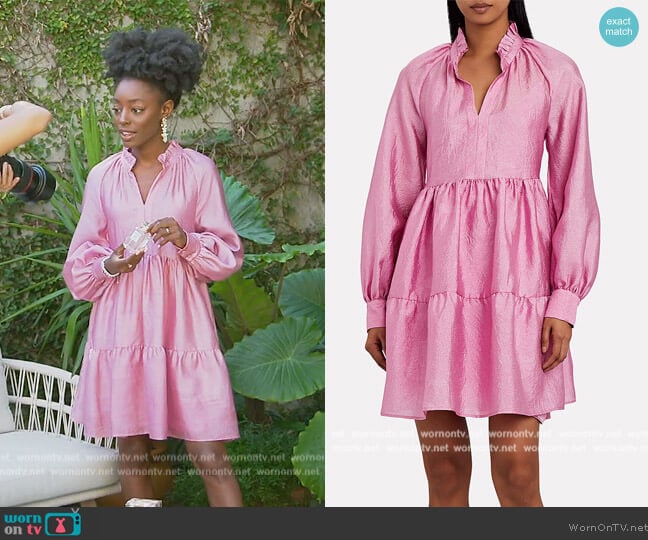Stine Goya Jasmine Tiered Mini Dress worn by Venita Aspen on Southern Charm